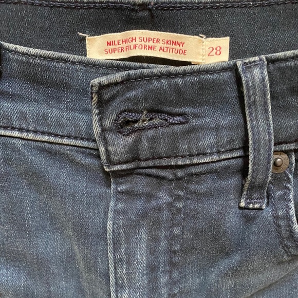 Levi’s mile high super skinny jeans - size 28 - Picture 5 of 5